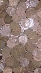 1000 mixed date lincoln cents, wheat ears reverse, as pictured