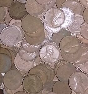 1000 Mixed Date Lincoln Cents, Wheat Ears Reverse, As Pictured