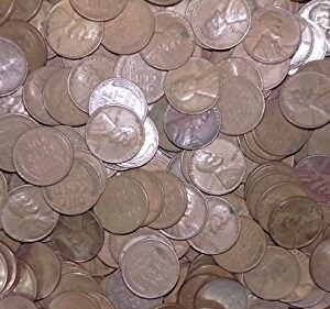 1000 Mixed Date Lincoln Cents, Wheat Ears Reverse, As Pictured