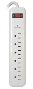 prime wire pb802124 6-outlet household electronics surge protector with 14/3 sjt 3-feet cord.