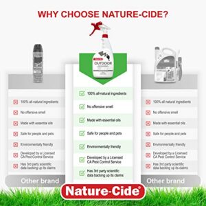 Nature-Cide Outdoor. Insecticide and Repellent. All Natural Pest Repellent, Roach, Spider, Mosquito and Ant Spray to Keep Your Home Safe. No Strong Odor. 32 oz