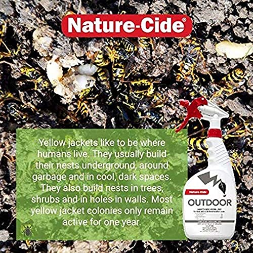 Nature-Cide Outdoor. Insecticide and Repellent. All Natural Pest Repellent, Roach, Spider, Mosquito and Ant Spray to Keep Your Home Safe. No Strong Odor. 32 oz