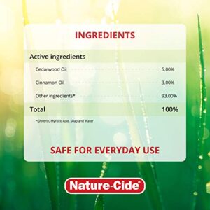 Nature-Cide Outdoor. Insecticide and Repellent. All Natural Pest Repellent, Roach, Spider, Mosquito and Ant Spray to Keep Your Home Safe. No Strong Odor. 32 oz