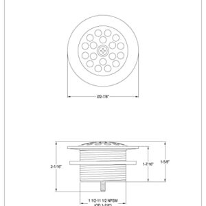 Kingston Brass DTL201 Bath Tub Drain Strainer and Grid, Polished Chrome