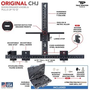 True Position Tools The Original Cabinet Hardware Jig - Made in USA - Most Accurate Tool for Knobs and Pulls - Hand Calibrated