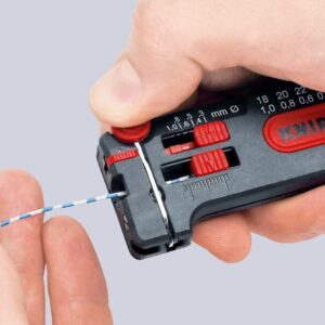 KNIPEX Tools - Precision Mini Wire Stripper, 26-36 AWG (1280040SB)