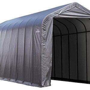 ShelterLogic 14x24x12 Peak Style Shelter, Grey Cover