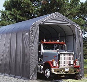 ShelterLogic 14x24x12 Peak Style Shelter, Grey Cover