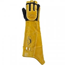caiman 1878 21" deerskin specialty welders gloves size large (1 pair)
