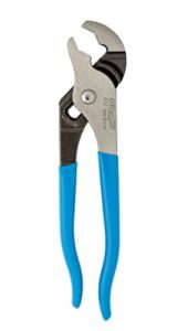 channellock 412 6.5-inch v-jaw tongue & groove pliers | made in usa | 0.94-inch jaw capacity | forged high carbon steel | more points of contact on round stock , polished