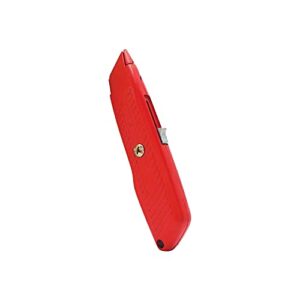 Stanley 10189C Interlock Safety Utility Knife w/Self-Retracting Round Point Blade, Red Orange