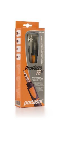 Portasol 011289250 Pro Piezo 75-Watt Heat Tool Kit with 7 Tips