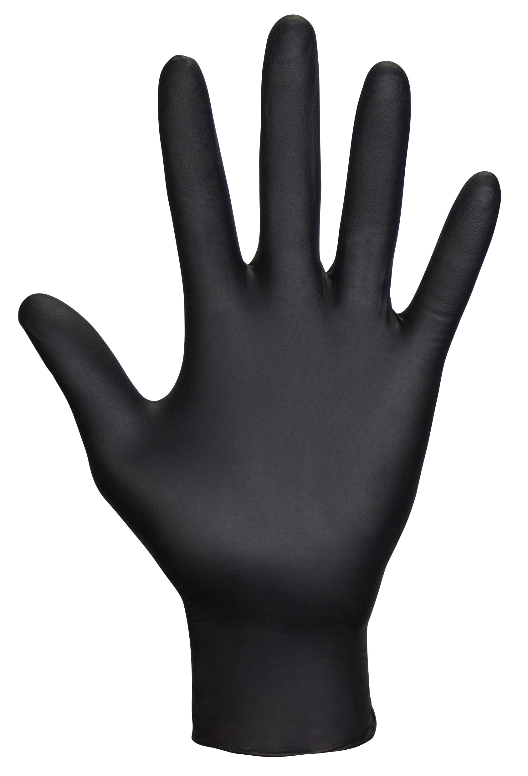 Raven 10 Pack SAS Safety 66517 6 mil Black Nitrile Disposable Gloves 7 Mil - Medium (100 Gloves per Box)