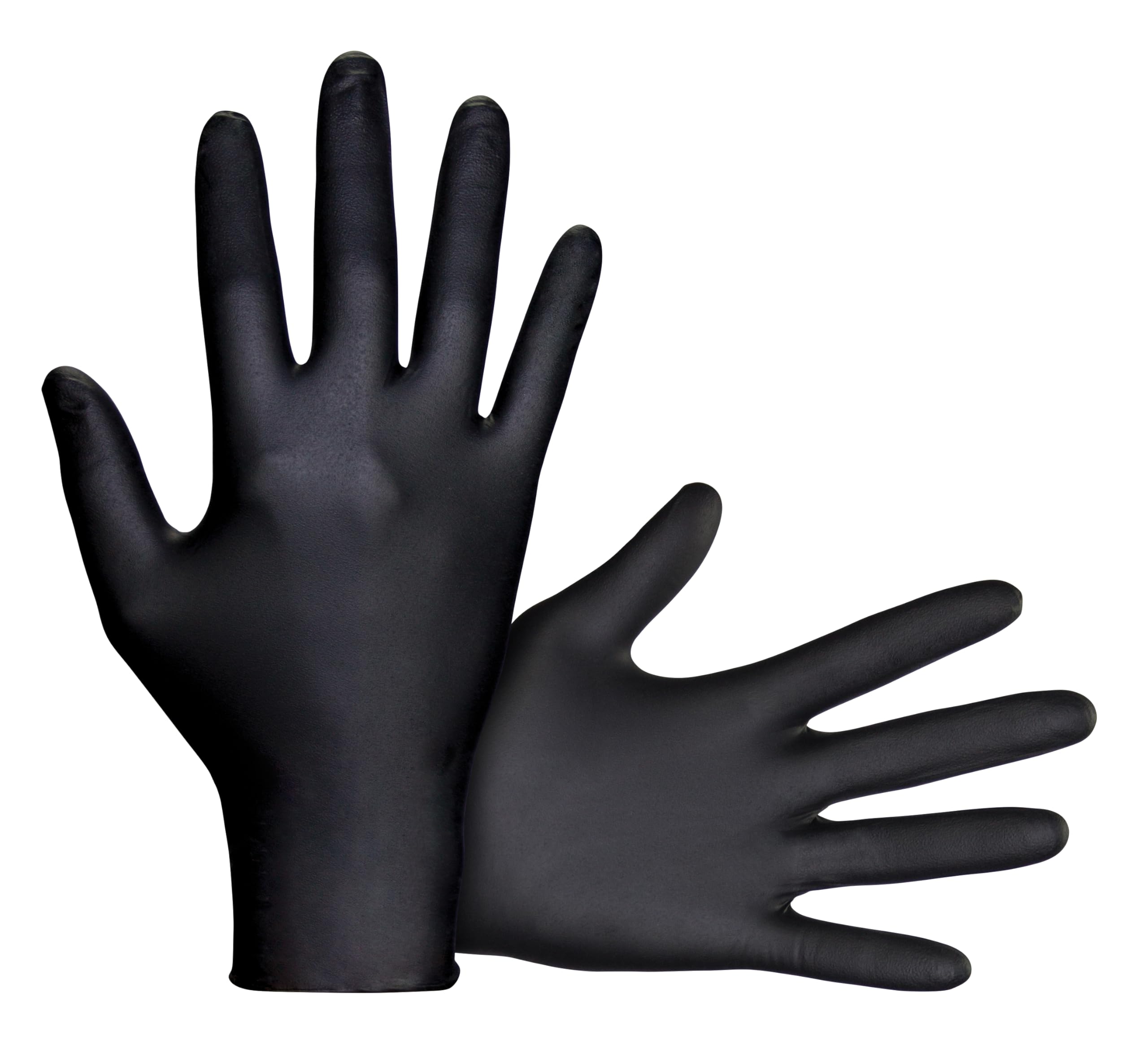 Raven 10 Pack SAS Safety 66517 6 mil Black Nitrile Disposable Gloves 7 Mil - Medium (100 Gloves per Box)