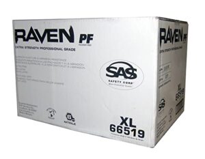 10 pack sas safety 66519 raven 6 mil black nitrile disposable gloves - x-large (100 gloves per box)