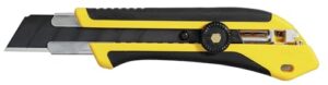 snap-off knife, 7 1/2 in, yellow/black