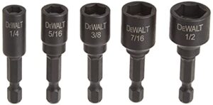 dewalt nut driver set, impact ready, magnetic, 5-piece (dw2235ir)