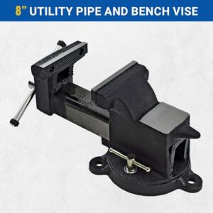 Yost Vises 908-AS 8" Heavy Duty Steel Bench Vise