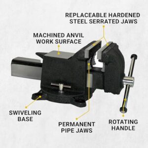 Yost Vises 908-AS 8" Heavy Duty Steel Bench Vise