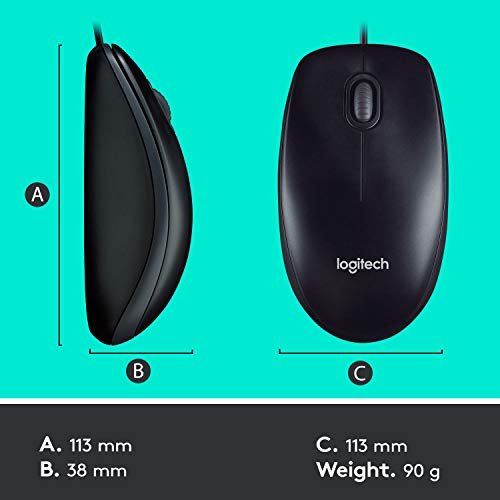 Logitech MK120 Wired USB Keyboard Mouse Desktop Combo