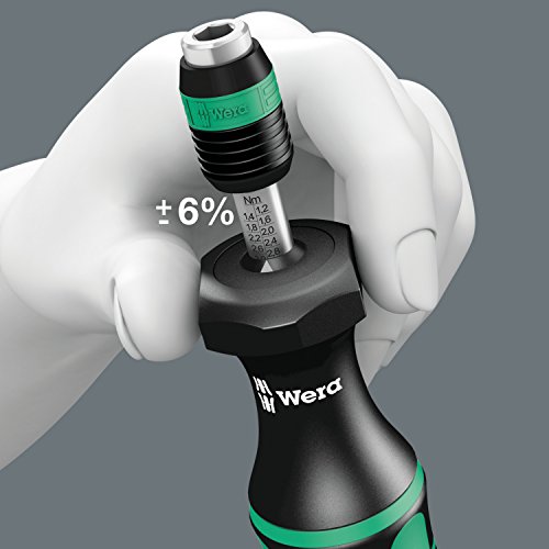 Wera 05074710001 Kraftform 7445 Hexagon Torque Screwdriver, 1/4" Head, 2.5-11.5"/lbs Variable Torque Adjustment Range