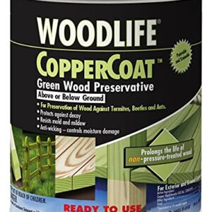 Rust-Oleum 1904A Wolman (Woodlife) CopperCoat Green Wood Preservative-Below Ground, Quart