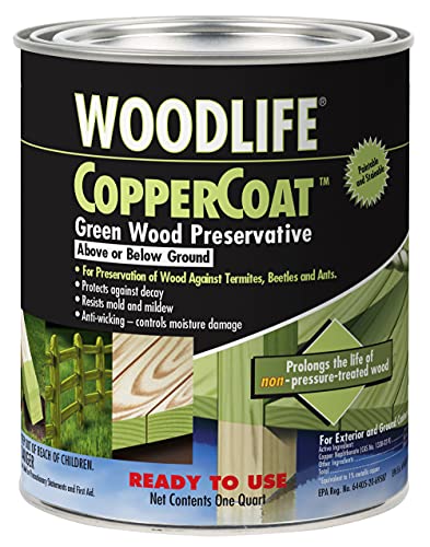 Rust-Oleum 1904A Wolman (Woodlife) CopperCoat Green Wood Preservative-Below Ground, Quart