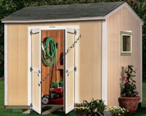 shed how-to book; paper pattern plan to diy and easily build 10x8 gable utility storage building with ramp