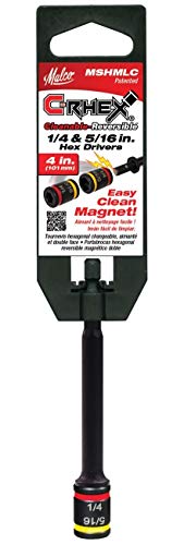 Malco IMSHMLC C-RHEX Cleanable, Reversible 4-inch Magnetic Hex Chuck Driver (1 per Pack)