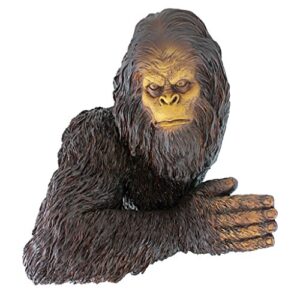 design toscano db583078 bigfoot the bashful yeti indoor/outdoor garden tree sculpture, 15 inches wide, 12 inches deep, 15 inches high, handcast polyresin, full color finish