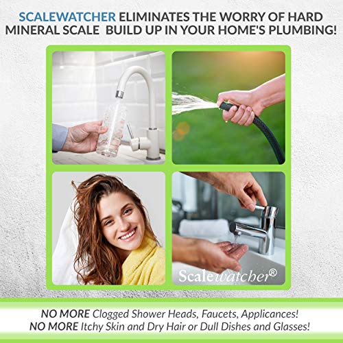 Scalewatcher 3 Original Electronic Descaler | USA Made & Patented Hard Water Softener/Conditioner Alternative | 600mA Chemical-Free and Salt-Free Electric Limescale Preventer and Remover