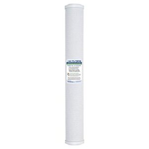 applied membranes inc. 20" x 2.5" carbon block filter cartridge | chlorine, taste & odor reduction | 10 micron filtration rating | replacement filter for 20” standard slimline housing | h-f2520ac
