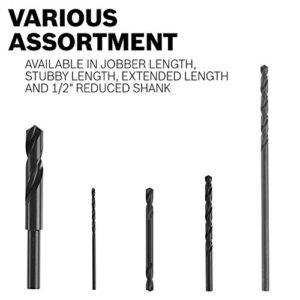 BOSCH BL2731 1-Piece 1/16 In. x 12 In. Extra Length Aircraft Black Oxide Drill Bit for Applications in Light-Gauge Metal, Wood, Plastic