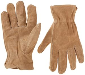 custom leathercraft2055l split cowhide work gloves, large