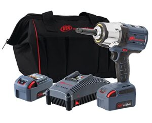 ingersoll rand w7252-k22 20v high-torque 1/2" drive cordless impact wrench kit, 1500 ft-lbs nut-busting torque, 2 batteries and charger, 2" extended anvil