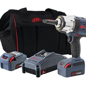 Ingersoll Rand W7252-K22 20V High-torque 1/2" Drive Cordless Impact Wrench Kit, 1500 ft-lbs Nut-busting Torque, 2 Batteries and Charger, 2" Extended Anvil