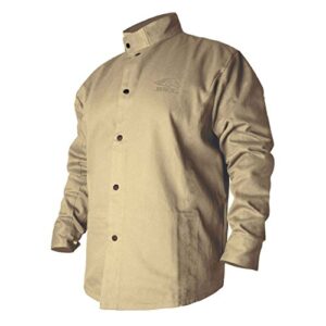revco bsx bxtn9c khaki fire resistant cotton welding jacket, 2xl