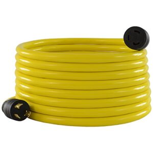 conntek 20572: 30 amp l5-30 locking style generator extension cord, 50 feet yellow