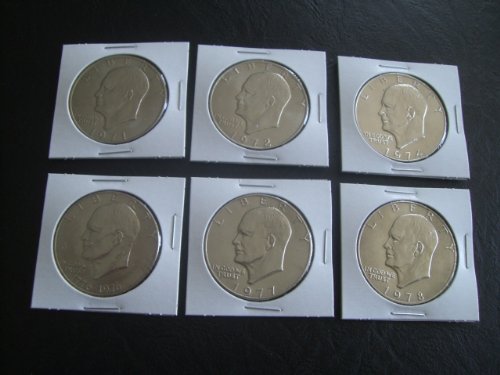 1971-1978 P All 6 IKE Eisenhower Circulated Dollar Coins Set From Phliladelphia Mint