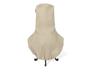covermates chiminea cover – weather resistant polyester, adjustable drawcord, elastic hem, grill and heating-khaki
