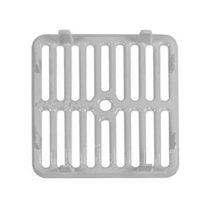 GSW Cast Iron Porcelain Floor Sink Top Grate with Ceramic Surface FS-TF, 9-⅜” x 9-⅜” x 1-¼” - Perfect for Restaurant, Bar, Buffet (Full Size)