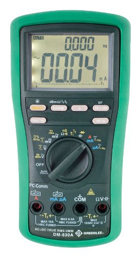 Greenlee DM-830A DMM, TRMS AC+DC,DUALTEMP, Black