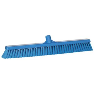 vikan, blue broom,push,soft,24",pp/pbt, 3199