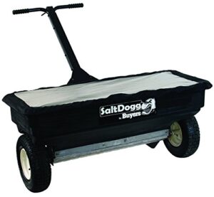 saltdogg wb400 professional 200 lb capacity walk behind drop salt spreader, black