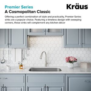 Kraus KBU14 31-1/2 inch Undermount Single Bowl 16-gauge Stainless Steel Kitchen Sink