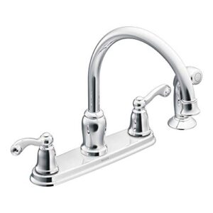 moen ca87004 high-arc kitchen faucet with side spray from the traditional collection, chrome
