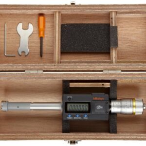 Mitutoyo 468-263 Digimatic Holtest LCD Inside Micrometer, Three-Point, 0.425-0.5"/10.795-12.7mm Range, 0.00005" Graduation, +/-0.0001" Accuracy