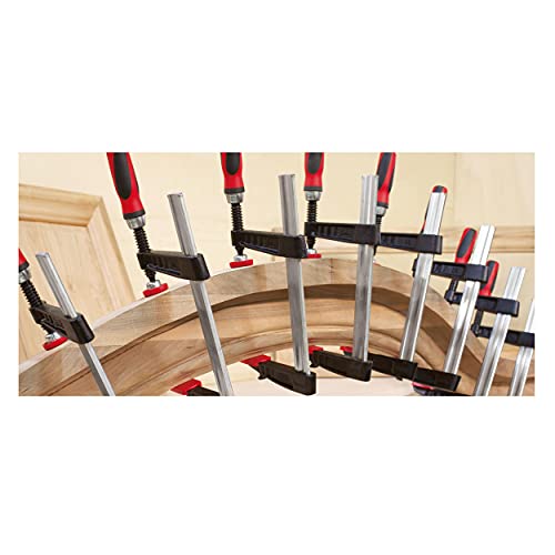 BESSEY TG5.512+2K Clamp, woodworking, F-style, 2K handle, replaceable pads, 5.5 In. x 12 In., 1320 lb
