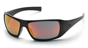 pyramex safety-sb5645d goliath safety eyewear, black frame, ice orange lens