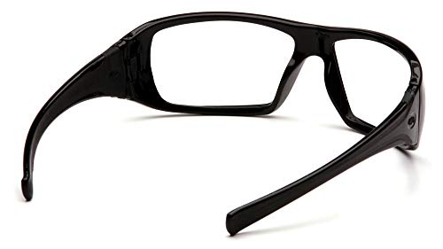Pyramex Safety-SB5610D Goliath Safety Eyewear, Black Frame, Clear Lens